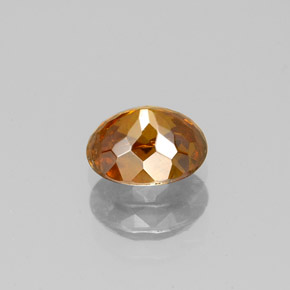 1.08캐럿 천연 붉은빛 오렌지 스팔레라이트, 타원형 컷, 6.4×5.2 mm, SI