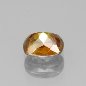 1.25캐럿 천연 붉은빛 오렌지 스팔레라이트, 쿠션 컷, 6.5×5.3 mm, VS-SI
