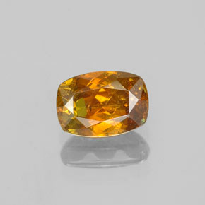 0.88캐럿 천연 딥 오렌지 스팔레라이트, 쿠션 컷, 6.5×4.6 mm, SI