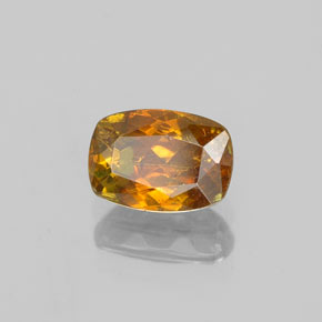 0.88캐럿 천연 딥 오렌지 스팔레라이트, 쿠션 컷, 6.5×4.6 mm, SI