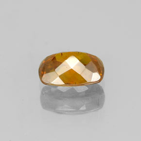 0.88캐럿 천연 딥 오렌지 스팔레라이트, 쿠션 컷, 6.5×4.6 mm, SI