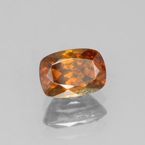 1.07캐럿 천연 오렌지 스팔레라이트, 쿠션 컷, 6.5×4.6 mm, SI