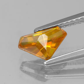 1.20캐럿 천연 오렌지 스팔레라이트, 멋진 모양, 8.3×5.6 mm, VS-SI