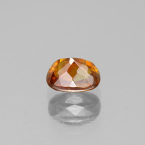 1.01캐럿 천연 붉은빛 오렌지 스팔레라이트, 쿠션 컷, 5.9×4.5 mm, SI