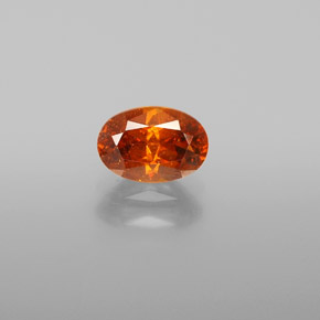 0.93캐럿 천연 오렌지 스팔레라이트, 타원형 컷, 6.6×4.5 mm, VS-SI