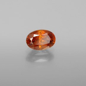 0.93캐럿 천연 오렌지 스팔레라이트, 타원형 컷, 6.6×4.5 mm, VS-SI