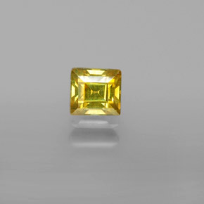 0.66캐럿 천연 골든 옐로우 스팔레라이트, 스퀘어, 4.4×4.2 mm, VVS-VS