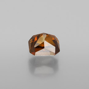 0.85캐럿 천연 오렌지 스팔레라이트, 에메랄드 컷, 5.1×4.4 mm, VS
