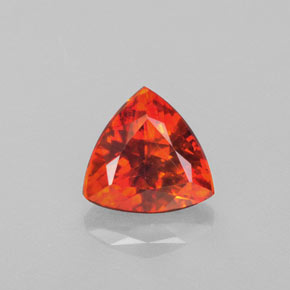 1.82캐럿 천연 오렌지 스팔레라이트, 트릴리언, 7.3×7.1 mm, VS