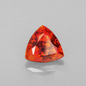 1.82캐럿 천연 오렌지 스팔레라이트, 트릴리언, 7.3×7.1 mm, VS