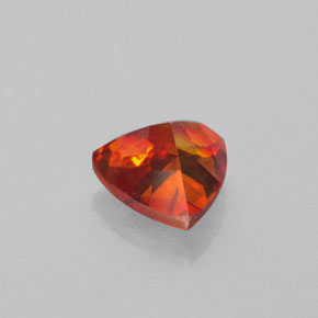 1.82캐럿 천연 오렌지 스팔레라이트, 트릴리언, 7.3×7.1 mm, VS