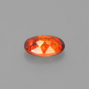 1.22캐럿 천연 오렌지 스팔레라이트, 타원형 컷, 7.5×5.3 mm, VS