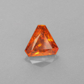 1.01캐럿 천연 오렌지 스팔레라이트, 멋진 모양, 6.1×5.8 mm, VS