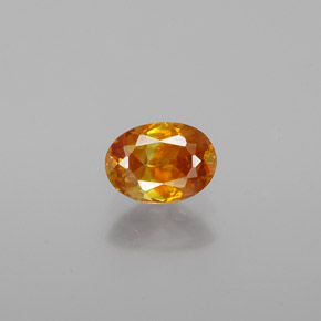 0.71캐럿 천연 골든 옐로우 스팔레라이트, 타원형 컷, 6×4.4 mm, VS