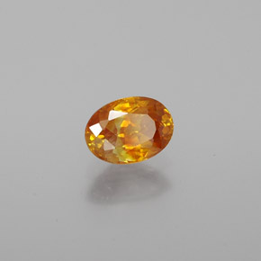 0.71캐럿 천연 골든 옐로우 스팔레라이트, 타원형 컷, 6×4.4 mm, VS