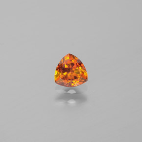0.49캐럿 천연 붉은빛 오렌지 스팔레라이트, 트릴리언, 4.8×4.7 mm, VS