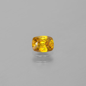 0.52캐럿 천연 골든 옐로우 스팔레라이트, 쿠션 컷, 5×3.8 mm, VS