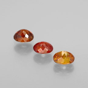 캐럿 천연 레드 오렌지 스팔레라이트 보석, 타원형 컷, 5.3×4.3 mm, VS