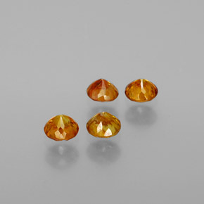 캐럿 천연 옐로우 골든 섬아연석 보석, 라운드 컷, VS-SI