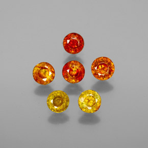 캐럿 천연 멀티컬러 스팔레라이트 보석, 라운드 컷, 3.83 mm, VS