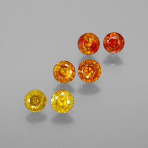 캐럿 천연 멀티컬러 스팔레라이트 보석, 라운드 컷, 3.83 mm, VS