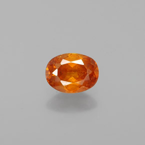 0.73캐럿 천연 오렌지 스팔레라이트, 타원형 컷, 6.2×4.7 mm, VS
