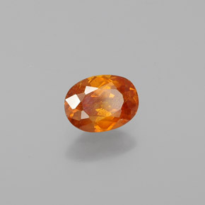 0.73캐럿 천연 오렌지 스팔레라이트, 타원형 컷, 6.2×4.7 mm, VS