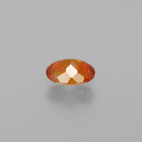 0.73캐럿 천연 오렌지 스팔레라이트, 타원형 컷, 6.2×4.7 mm, VS