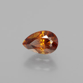 0.90캐럿 천연 옐로우 골든 섬아연석, 배 모양, VS-SI