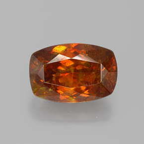 3.48캐럿 천연 붉은빛 오렌지 스팔레라이트, 멋진 모양, 10.5×7.1 mm, SI