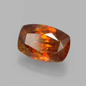 3.48캐럿 천연 붉은빛 오렌지 스팔레라이트, 멋진 모양, 10.5×7.1 mm, SI