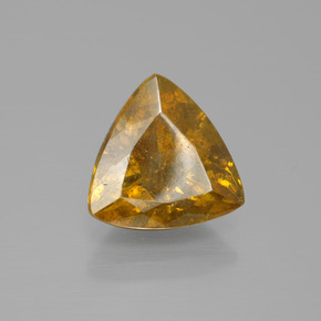 5.55캐럿 천연 골든 옐로우 스팔레라이트, 트릴리언, 11.1×11 mm, SI