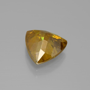 5.55캐럿 천연 골든 옐로우 스팔레라이트, 트릴리언, 11.1×11 mm, SI