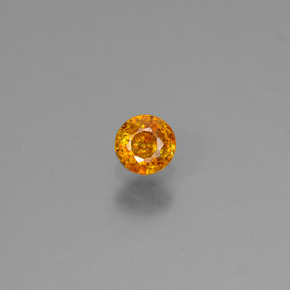 0.20캐럿 천연 골든 옐로우 스팔레라이트, 라운드 컷, 3.42 mm, VS