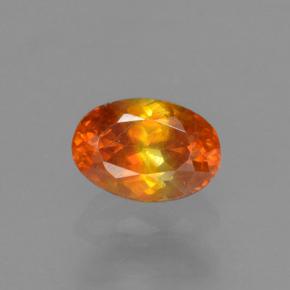 0.37캐럿 천연 옐로우 오렌지 스팔레라이트, 타원형 컷, 4.7×3.3 mm, VS-SI