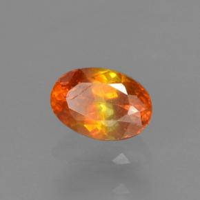 0.37캐럿 천연 옐로우 오렌지 스팔레라이트, 타원형 컷, 4.7×3.3 mm, VS-SI
