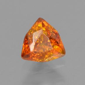 0.50캐럿 천연 옐로우 오렌지 스팔레라이트, 트릴리언, 4.8×4.8 mm, VS-SI