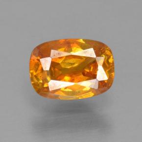 0.54캐럿 천연 골든 옐로우 스팔레라이트, 쿠션 컷, 5.5×3.9 mm, VS-SI