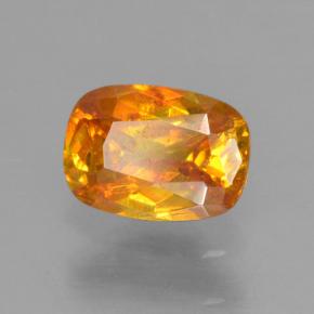 0.54캐럿 천연 골든 옐로우 스팔레라이트, 쿠션 컷, 5.5×3.9 mm, VS-SI