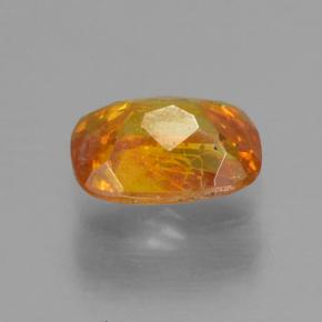 0.54캐럿 천연 골든 옐로우 스팔레라이트, 쿠션 컷, 5.5×3.9 mm, VS-SI