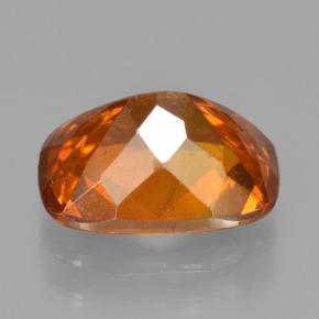 4.09캐럿 천연 미디엄 오렌지 스팔레라이트, 쿠션 컷, 10.4×8.1 mm, VS-SI