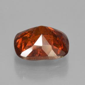2.98캐럿 천연 붉은빛 오렌지 스팔레라이트, 쿠션 컷, 8.9×7.9 mm, VS-SI
