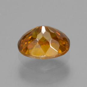 0.67캐럿 천연 골든 브라운 스팔레라이트, 타원형 컷, 5.5×4.2 mm, VS-SI