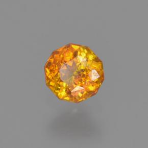 0.25캐럿 천연 옐로우 오렌지 스팔레라이트, 라운드 컷, 3.74 mm, VS-SI