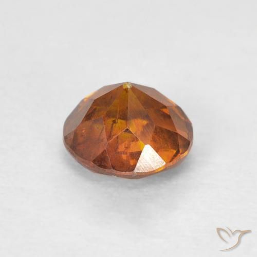 0.79캐럿 천연 Medium Dark-Orange 섬아연석, 둥근, SI-I1