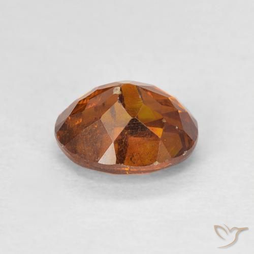 1.28캐럿 천연 Medium Dark-Orange 섬아연석, 타원형, SI-I1