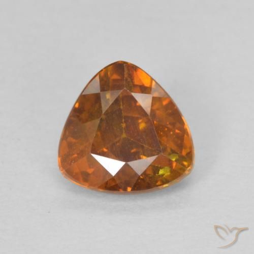 0.86ct 자연스러운 어스 오렌지 섬아연석, 일조, SI-I1