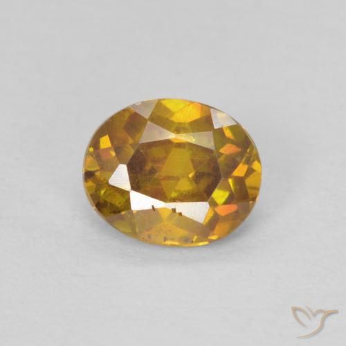 0.62ct 자연스러운 어스 오렌지 섬아연석, 타원형, SI-I1