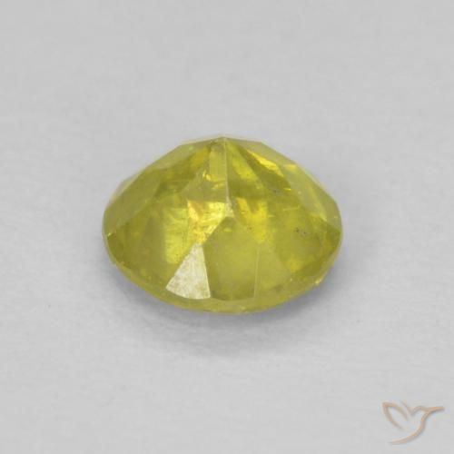 0.44캐럿 천연 Pineapple yellow 섬아연석, 둥근, SI-I1