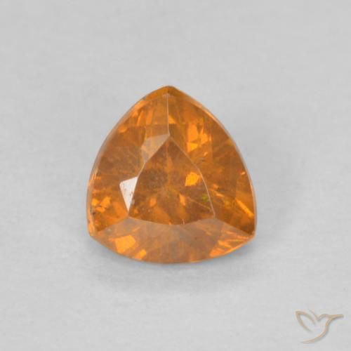 0.38ct 자연스러운 딥 오렌지 섬아연석, 일조, VS-SI